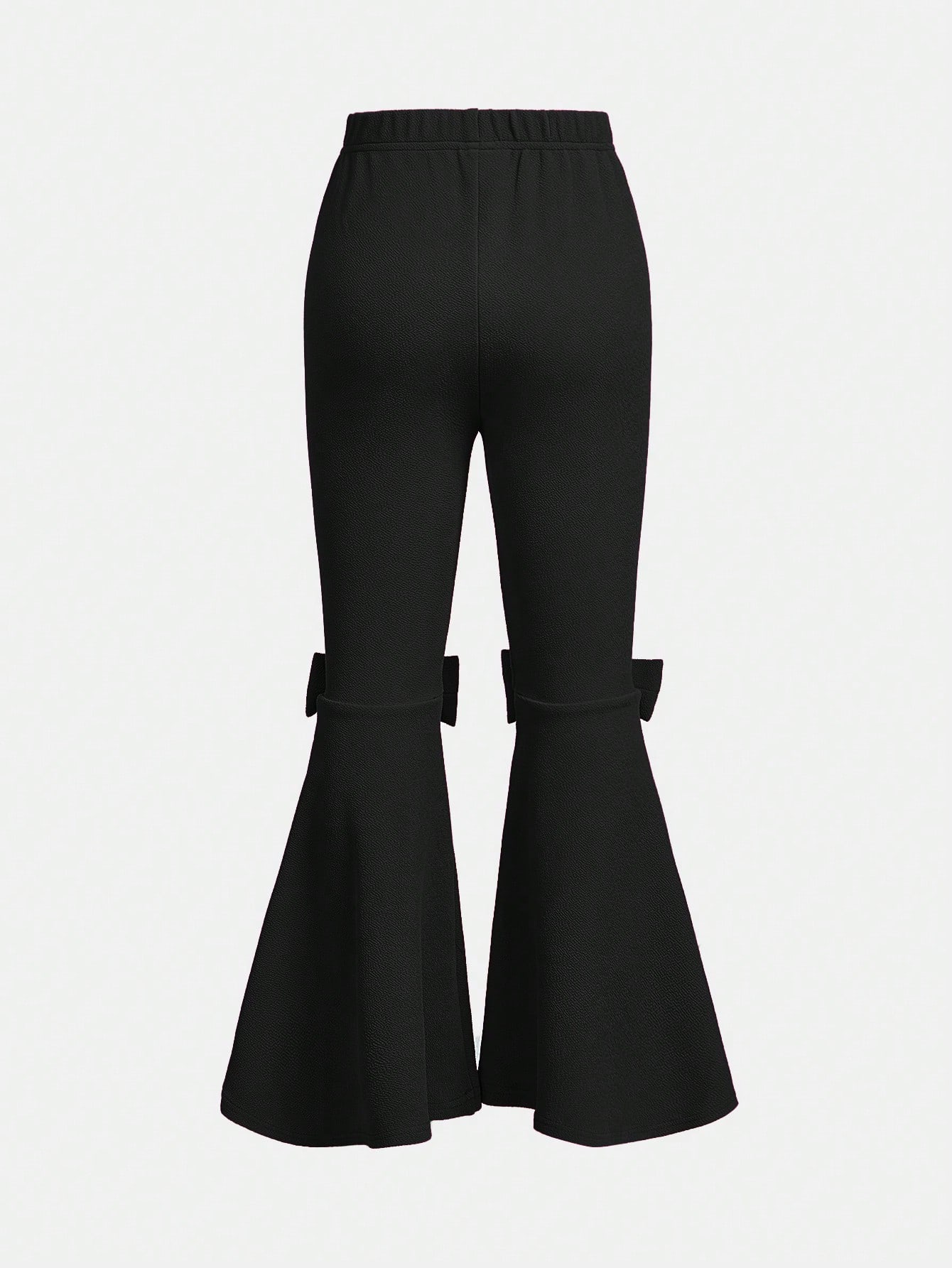 SHEIN Girlism بنطلون واسع منفرد اللون مع تفاصيل في...