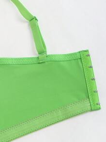 SHEIN Unity Women's Floral Embroidery Decorated Camisole Top - Green - View 3