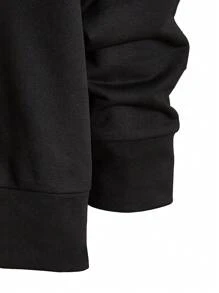 Manfinity EMRG Đen Dệt kim Nam Hoodie Với Đua xe Mẫu - màu đen - Xem 5