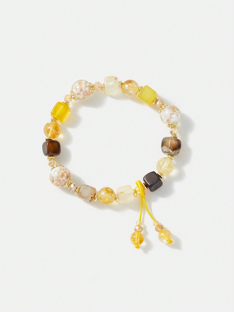 MOTF 1PC FASHIONABLE LUXURY STYLE DOUBLE LAYERS AUSTRIAN CRYSTAL BEADED BRACELET WITH NATURAL AGATE AND CLEAR QUARTZ