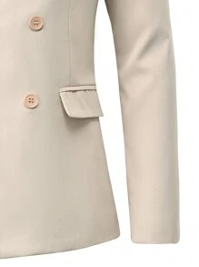 Manfinity Mode Men's Double-Breasted Classic Suit - Khaki - View 4