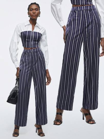 Maija Women'S Striped Straight Leg Pants