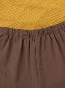 SHEIN Baby Boy Summer Outdoor Color Block Casual & College Style Comfortable & Fashionable & Simple Utility Loose Fit Color Block Vest & Shorts & Solid Color Short Sleeve T-Shirt 3pcs/Set - Multicolor - View 7