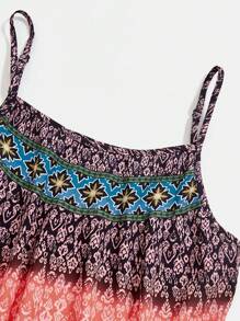 SHEIN VCAY Vacation Style Women's Position Paisley Print Summer Beach Tank Top - Multicolor - View 6