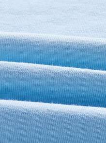 SHEINNeu Dopamine Dễ thương In con chó Dây đai Áo thun Áo - Màu xanh nhạt - Xem 4