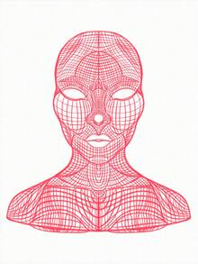 Ktopium Artist Women's Regular Fit Hooded Portrait Printed Sweatshirt - White - View 2