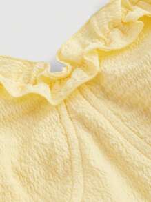 SHEIN MOD Kích thước lớn Sáng Vàng Dây đeo Mì Ý  Đầm - Màu vàng - Xem 3