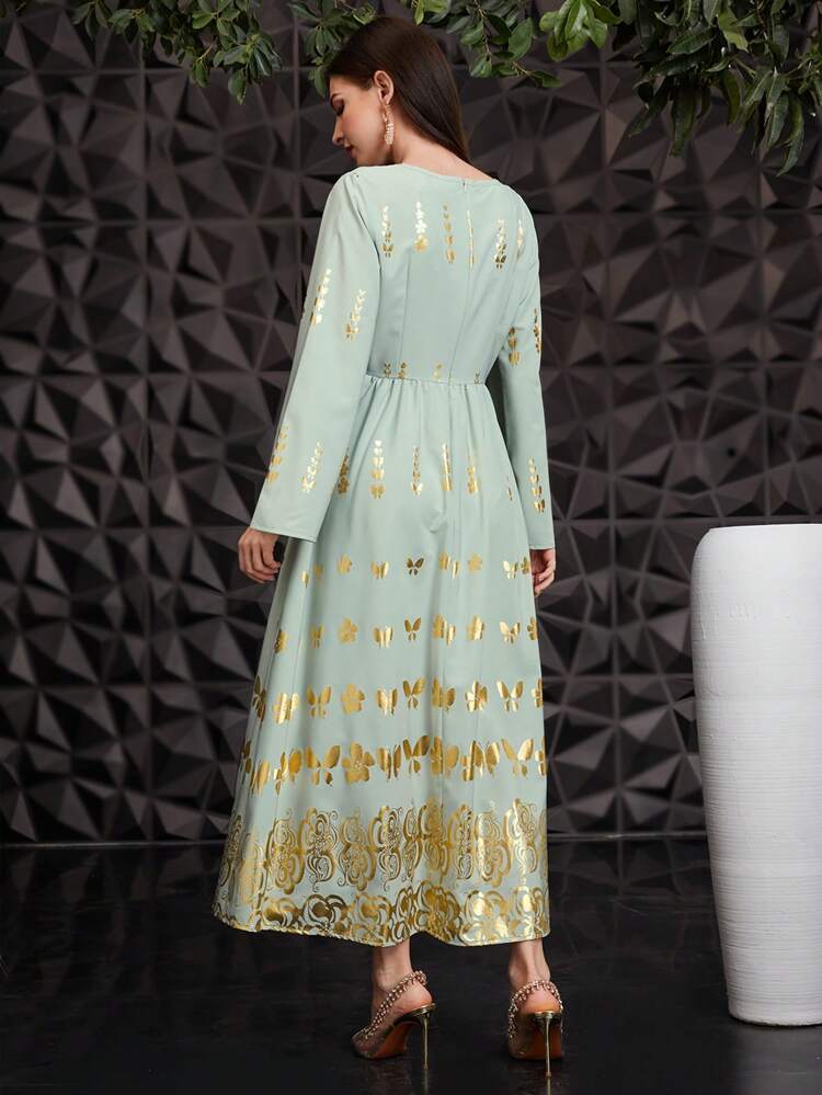 Ladies' Sweetheart Neckline Long Sleeve Dress