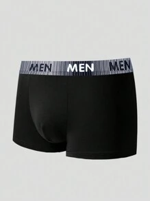 EasyFave 6 Pièces /set Boxer De Caleçon Pour Hommes À Motif De Blocs De Couleur Avec Ceinture Tissée