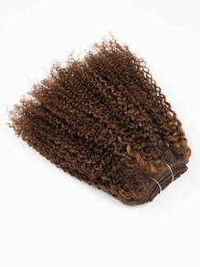 6pcs Jerry Curl Human Hair Weave Bundles Highlight Brown Color - S4/30 - View 3
