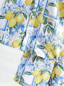 SHEIN Young Boy Casual And Holiday Outfit, Summer,Holiday,Summer,Travel Summer Holiday - Multicolor - View 3