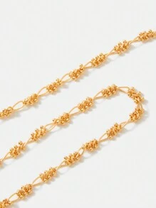 MOTF PREMIUM Mạ vàng 18K Thủ công Chuỗi Với Nhỏ bé Vàng Hạt Xương quai xanh Vòng cổ dây - Vàng - Xem 6