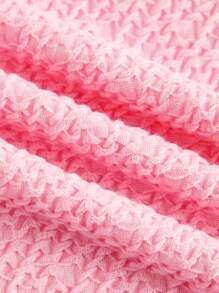 SHEINNeu Màu hồng Cắt ra Coa dây Nơ Dài Quần - Hồng - Xem 3