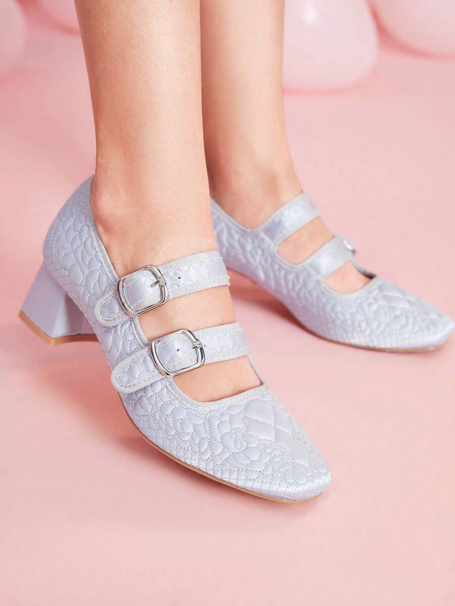 女士時尚銀色高跟泵鞋 - 銀色 - 查看 1