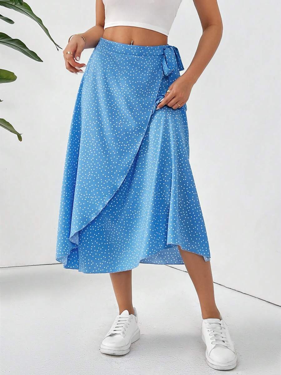 SHEIN Essnce 女款包裝式中長款休閒裙 #復活節
