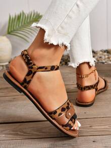 Của phụ nữ In hoa Báo Bằng phẳng Dệt Dép xăng đan , Thoải mái Và Đúng mốt Cho mùa hè - Nhiều màu - Xem 2