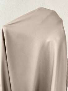 Uhlyne Damen einfarbiger eleganter Maxirock Damenoutfit - Champagnerfarben - Übersicht 5