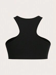 SHEIN ICON Slogan & Graphic Design Tank Top - Black - View 2