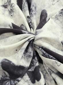 DAZY Của phụ nữ Mặt trước xoắn Chi tiết Bùng nổ Tay áo Đầm - Nhiều màu - Xem 7