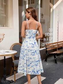 Aveloria Floral Print Sleeveless Dress
