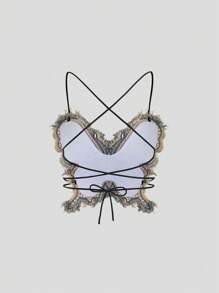EgrlEra Women's Sparkling Rhinestone Butterfly Shape Camisole Tank Top Y2K Outfit  Graphic Tees Women Tops