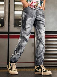 Manfinity VCAY Herren lässig Denim-Look Webhose