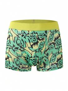 Men's Random Printed Boxer Shorts - Green - View 3