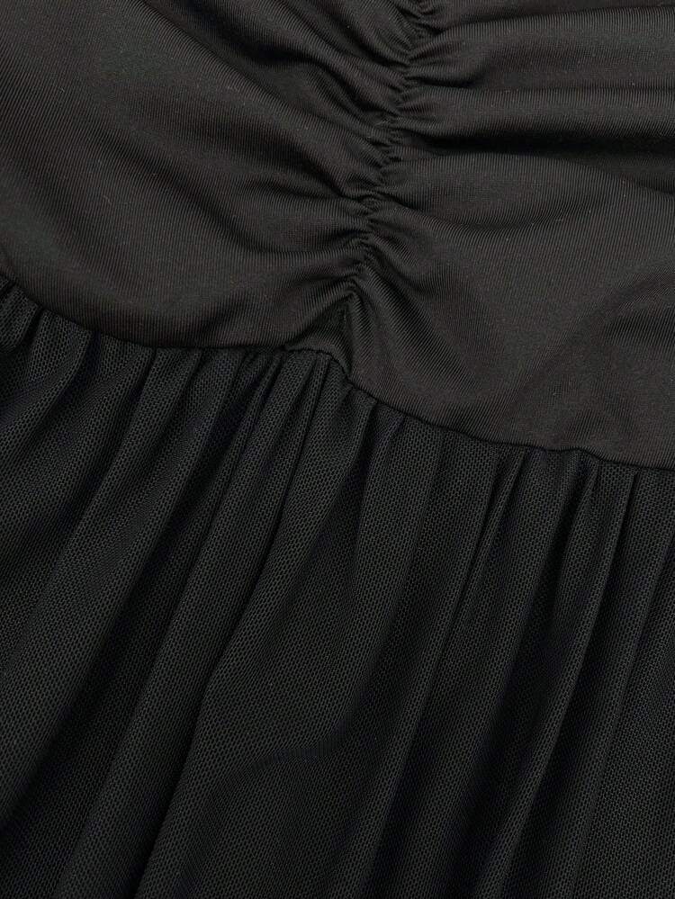 Strapless Pleated Dress