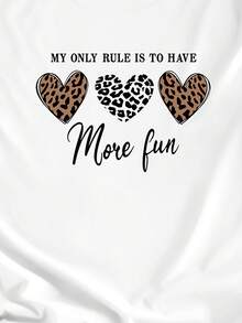 Calvaya 圓領大碼字母印花短袖t恤 - 白色 - 查看 4