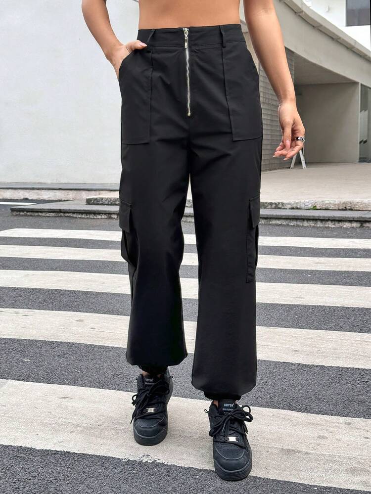 Leisure Personalized Women's Zipper Closure Cargo Pants Fall Cloth For Women