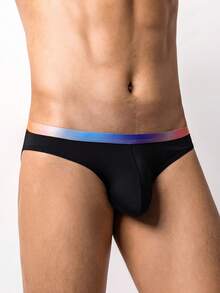 男士漸變腰圍性感內褲 - 黑色 - 查看 3