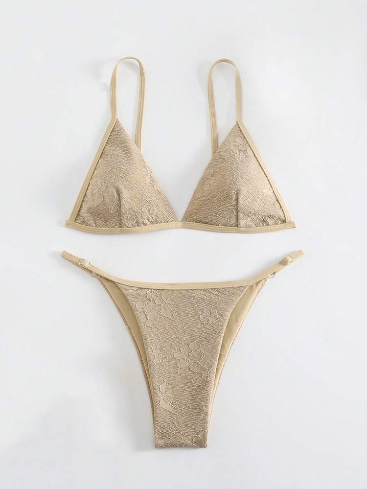 Summer Women'S Triangle Cup Jacquard Bikini Set Wedding