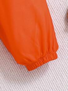 SHEIN Baby Girls' Vacation Casual Flower Pattern Short Sleeve Top And Solid Color Pants Four-Piece Set - Hot Pink - View 3