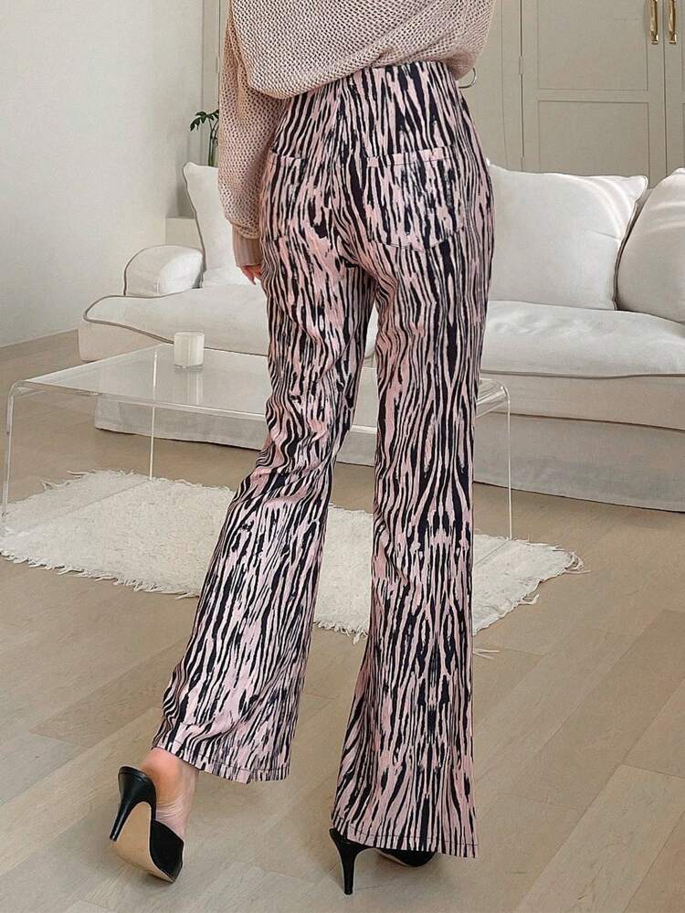 Full Printed Flared Pants
