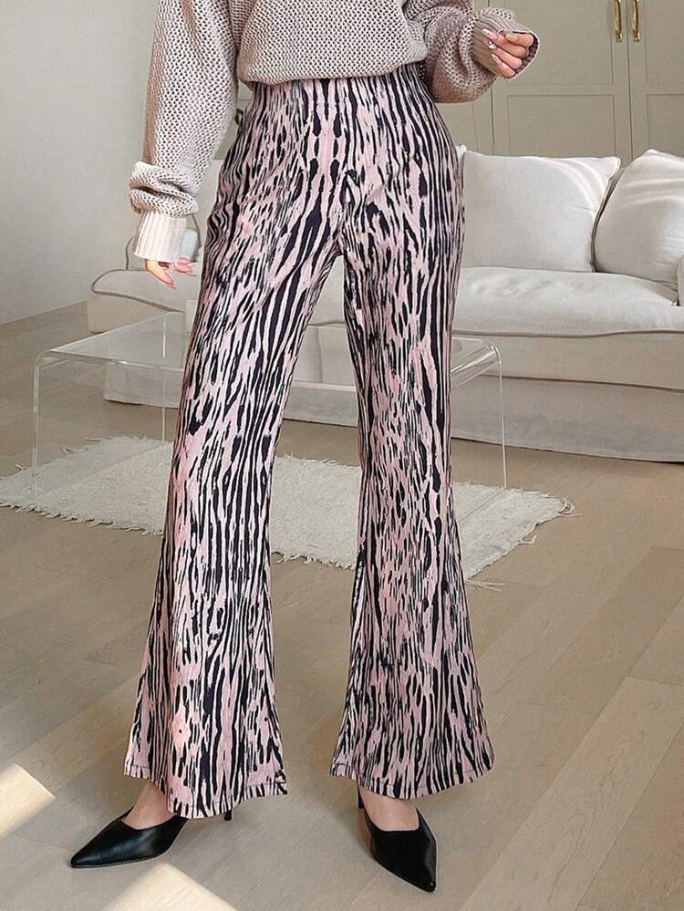 Full Printed Flared Pants