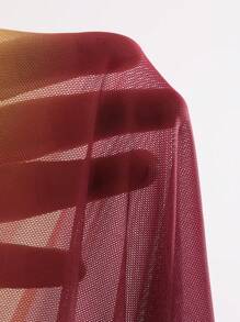 DAZY Women's Tie Dye Front Cross Design Slim Fit Top Sheer Long Sleeve Women Tops - Multicolor - View 7