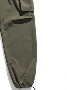 Men's Spring And Autumn New Retro Loose Casual Cargo Pants, Breathable - Army Green - View 4