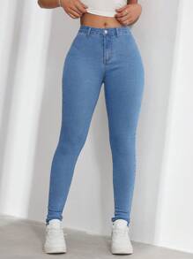 SHEIN EZwear Women's Slim Fit Casual Jeans