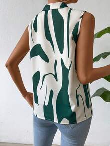 SHEIN Essnce Women's Printed Sleeveless Blouse - Multicolor - View 2