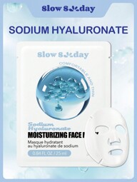 SlowSunday Sodium Hyaluronate Moisturizing Face Mask, Hydrates And Nourishes, Deeply Hydrates And Soothes Skin, Back To School, For Fall/Autumn, K Beauty