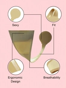 1入組無痕圓形肉色c字褲 - 杏色 - 查看 2