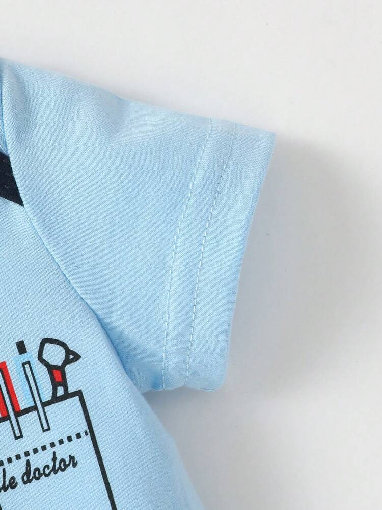 Newborn Baby Boy Month Celebration Gift Box Set Including Printed Short Sleeve Bodysuits, Pants And More, Cute And Comfortable For Daily Wear, Spring & Summer