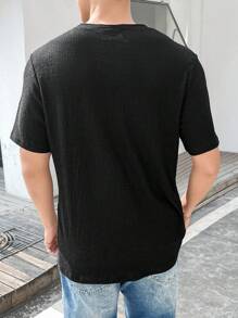 Manfinity Hypemode 男子圓領口袋前t卹 - 黑色 - 查看 2