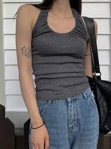 DAZY 女式露背罗纹背心