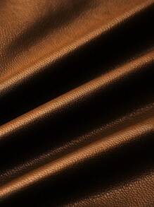 SHEIN ICON 大尺碼女性內搭背心上衣,不對稱下擺款式 - 棕色 - 查看 4