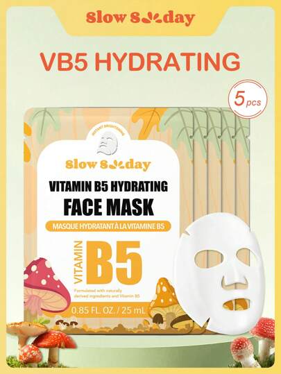 SlowSunday 保湿面膜，即刻提亮紧致抗衰老面膜，5片装，滋润滋养，深层补水舒缓肌肤，韩妆，情人节礼物，斋月礼物，斋月聚会及礼品，派对理想之选