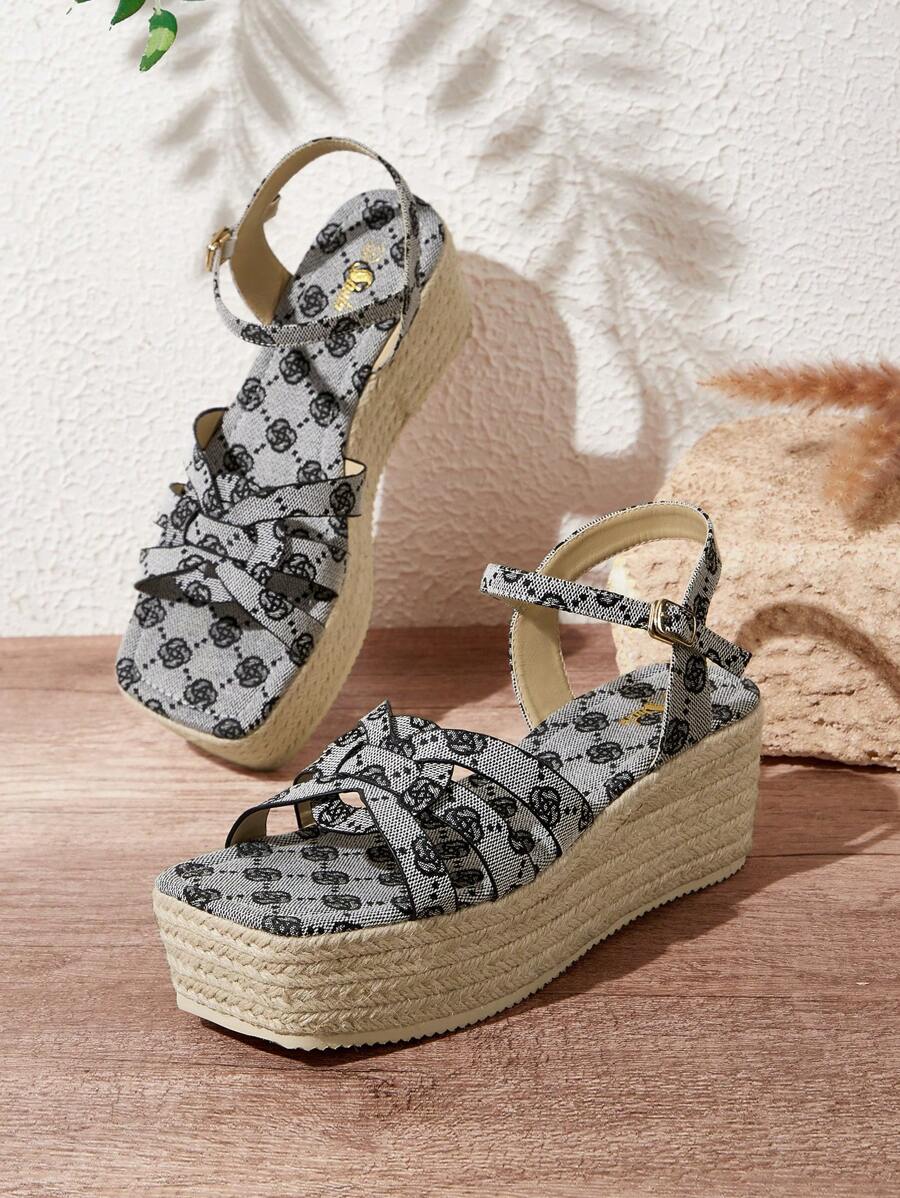 SheIn VCAY Women'S Wedge Heel Platform Sandals - Multicolor - View 1