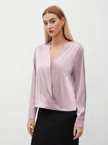 BizChic Của phụ nữ Tay áo dài Áo sơ mi - trắng - Xem 5