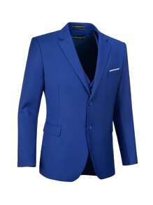2pcs Men's Suit Set Jacket Pants Wedding Modern Business Formal Suit Size XS-XXXL Fall Winter Clothes For Men - Xanh đậm - Xem 6