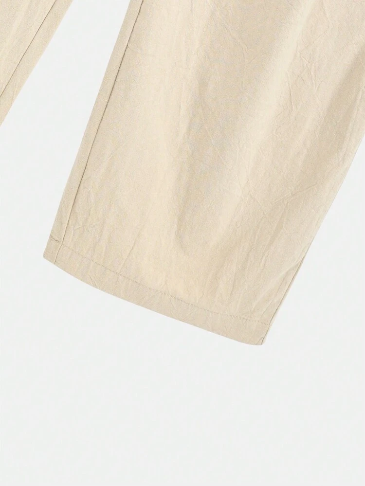 Men's Solid Color Slanted Pocket Pants